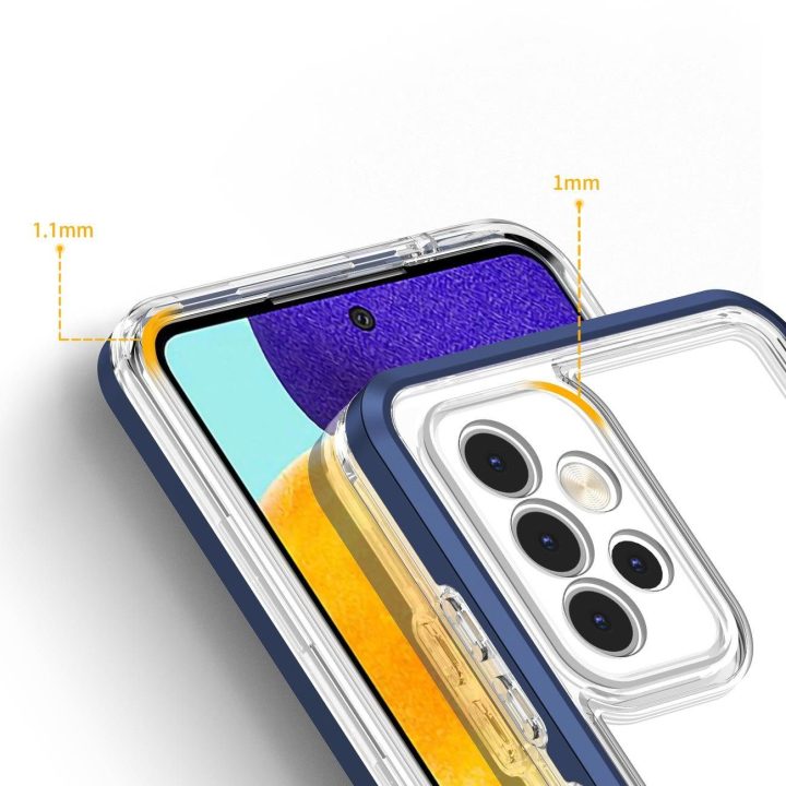 Skaidrus 3in1 korpusas Samsung Galaxy A13 5G Frame Gel Cover Blue