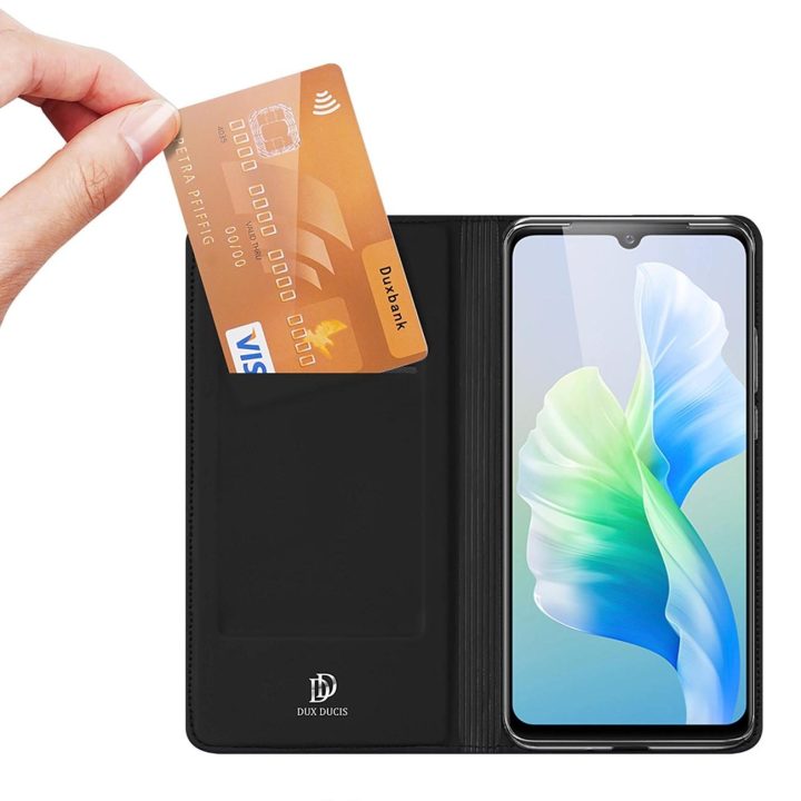 Skin Pro Holster dėklo dangtelis su atvartu Vivo V23e juodas