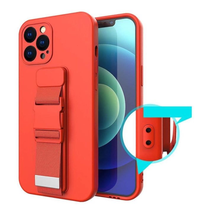 Virvės dėklas Silikoninis dirželis dangtelis Rankinė dirželis Samsung Galaxy A13 5G Pink