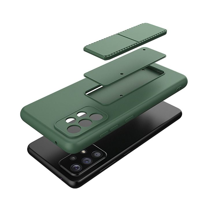 Silikoninis Xiaomi Redmi Note 11 Pro telefono stovo dangtelis, skirtas Xiaomi Redmi Note 11 Pro , raudonos spalvos