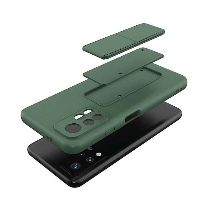 Silikoninis stovo dangtelis, skirtas Xiaomi Poco M4 Pro 5G, raudonas