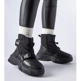 Juodi sniego batai su velcro užtrauktukais