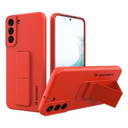 Kickstand Case silikoninis stovo dangtelis, skirtas Samsung Galaxy S22 + raudonas