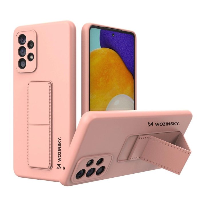 Samsung Galaxy A73 rausvos spalvos silikoninis dangtelis, skirtas Samsung Galaxy A73