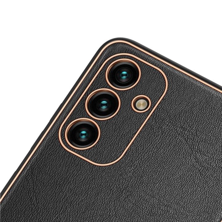 elegantiškas dangtelis iš ekologiškos odos, skirtas Samsung Galaxy A13 5G , juodas