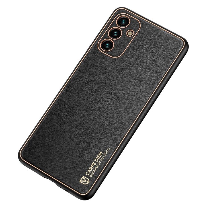 elegantiškas dangtelis iš ekologiškos odos, skirtas Samsung Galaxy A13 5G , juodas