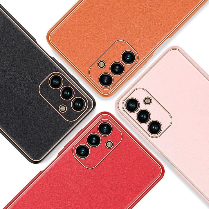 elegantiškas dangtelis iš ekologiškos odos, skirtas Samsung Galaxy A13 5G , raudonos spalvos