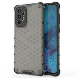 Honeycomb dėklas su geliniu rėmeliu, skirtas Samsung Galaxy A73 , juodos spalvos