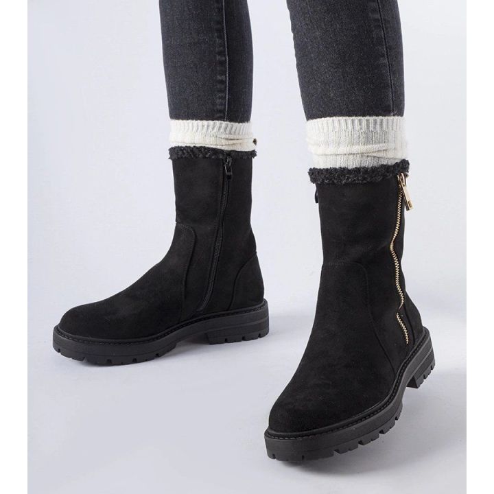 Juodi užtrauktuku užsegami batai iš Sunnyslope