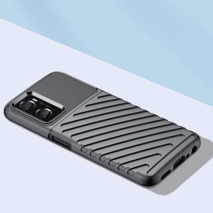 Thunder Case lankstus šarvuotas dangtelis Oppo A76 / Oppo A36 / Realme 9i , juodas