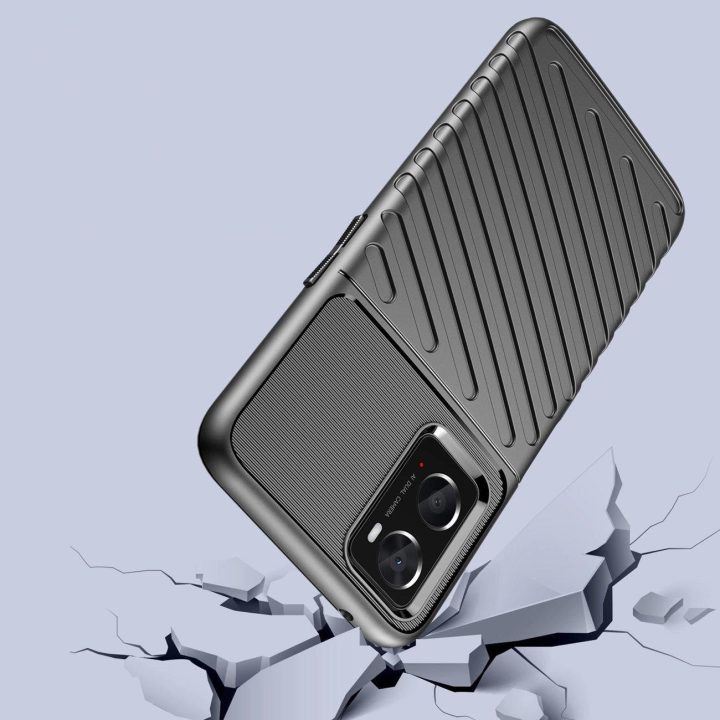 Thunder Case lankstus šarvuotas dangtelis Oppo A76 / Oppo A36 / Realme 9i , juodas