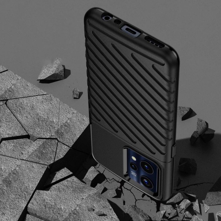 Thunder Case lankstus šarvuotas dangtelis, skirtas Realme 9 Pro + (9 Pro Plus), juodas