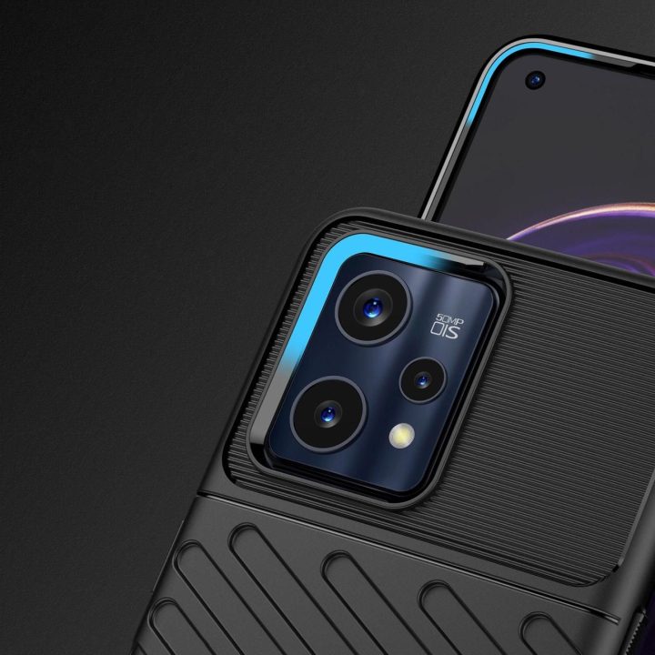 Thunder Case lankstus šarvuotas dangtelis, skirtas Realme 9 Pro + (9 Pro Plus), juodas