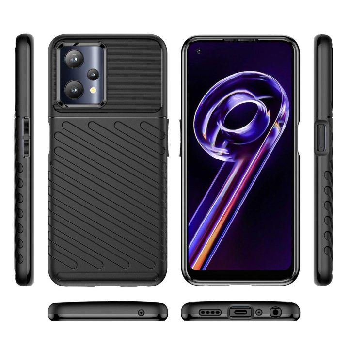 Thunder Case lankstus šarvuotas dangtelis Realme 9 Pro , juodas