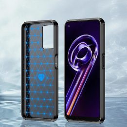 Carbon Case Lankstus dangtelis Realme 9 Pro black