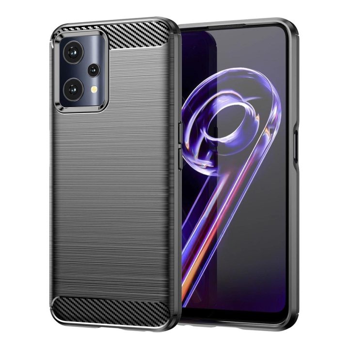 Carbon Case Lankstus dangtelis Realme 9 Pro black