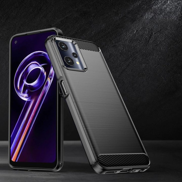 Carbon Case Lankstus dangtelis Realme 9 Pro black