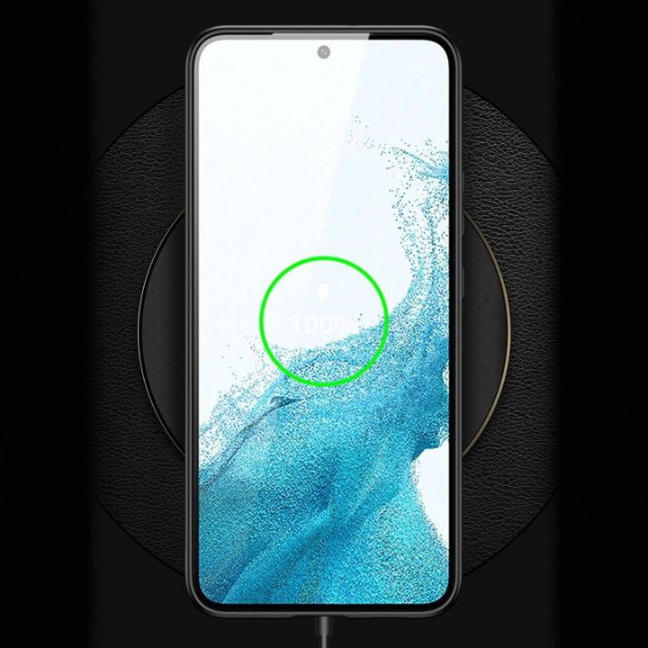 elegantiškas dangtelis iš ekologiškos odos, skirtas Samsung Galaxy S22+ (S22 Plus), raudonas