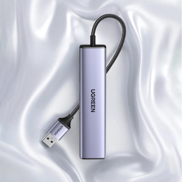 Daugiafunkcinis adapteris HUB USB 3.0 - 3 x USB / Ethernet RJ-45 / USB Type C PD pilkos spalvos (CM475)