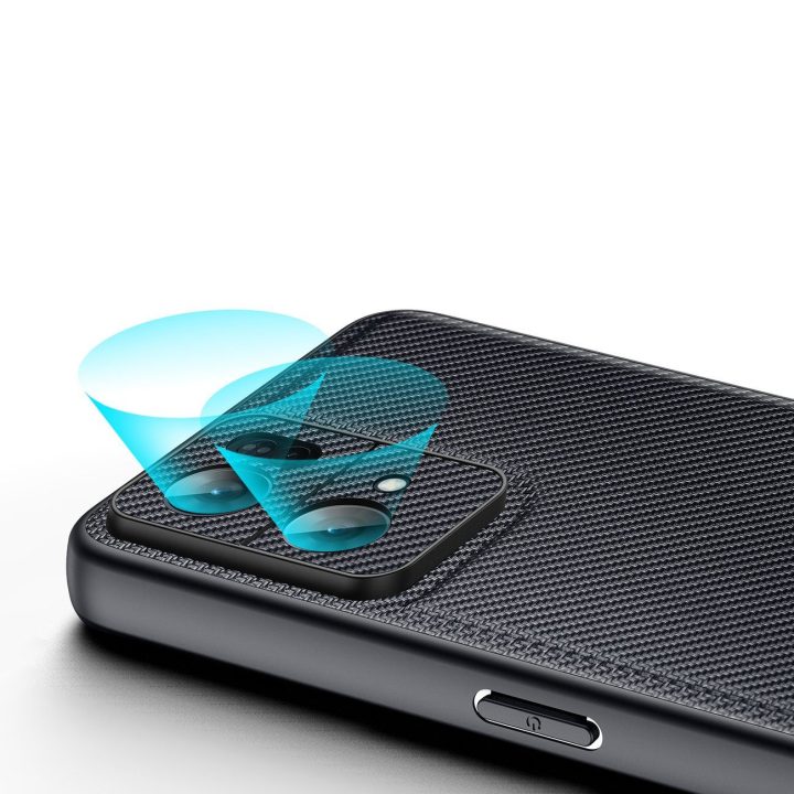 Fino dėklo dangtelis, padengtas nailono medžiaga Oppo Reno7 Pro 5G , juodas