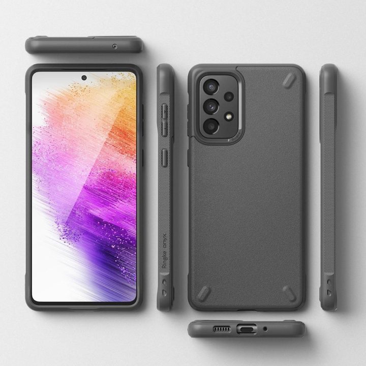 Ringke Onyx patvarus TPU dangtelis, skirtas Samsung Galaxy A73 , pilkas