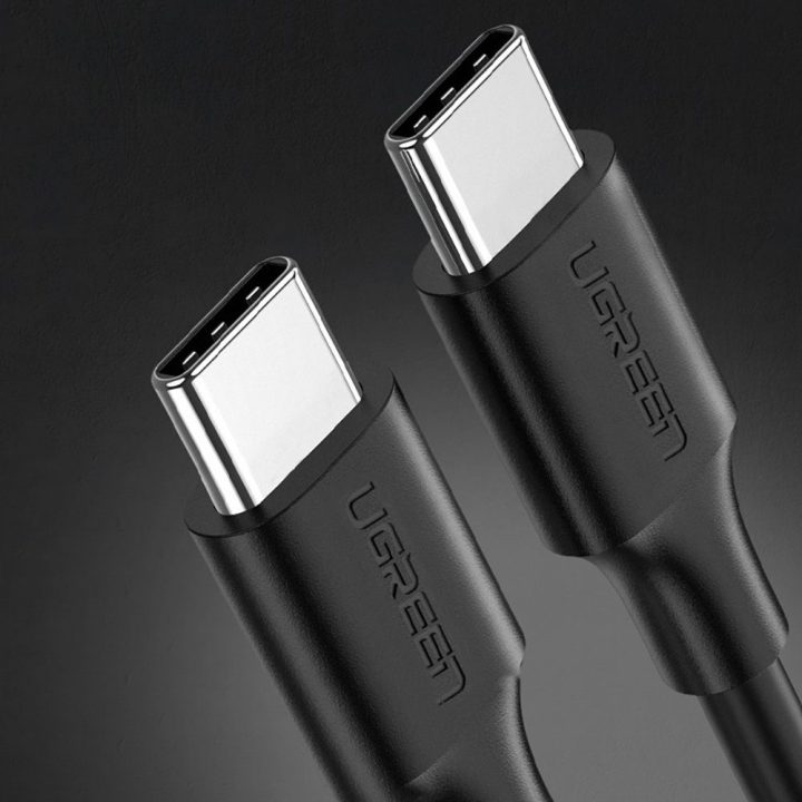 C tipo USB įkrovimo ir duomenų perdavimo kabelis 3A 2 m, juodas (US286)