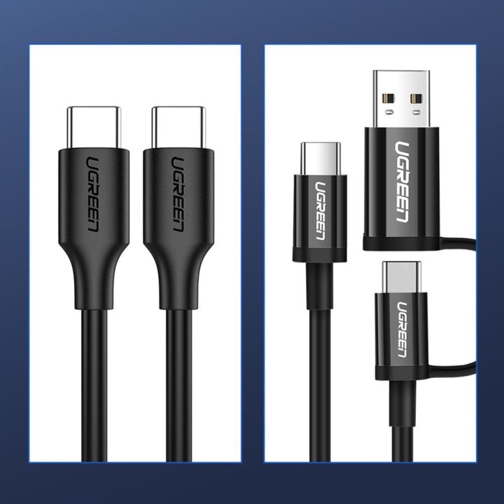 C tipo USB įkrovimo ir duomenų perdavimo kabelis 3A 2 m, juodas (US286)