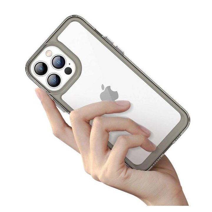 Outer Space dėklas iPhone 12 Pro Max su kietuoju dangteliu ir geliniu rėmeliu, mėlynos spalvos