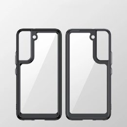 Samsung Galaxy S22 + (S22 Plus) kietasis dangtelis su geliniu rėmeliu, mėlynas