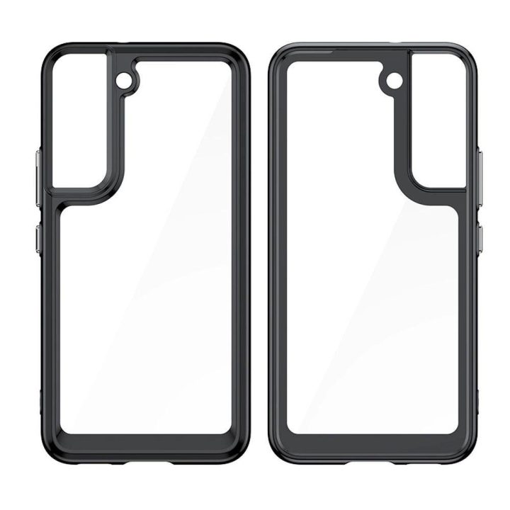 Samsung Galaxy S22 + (S22 Plus) kietasis dangtelis su geliniu rėmeliu, mėlynas