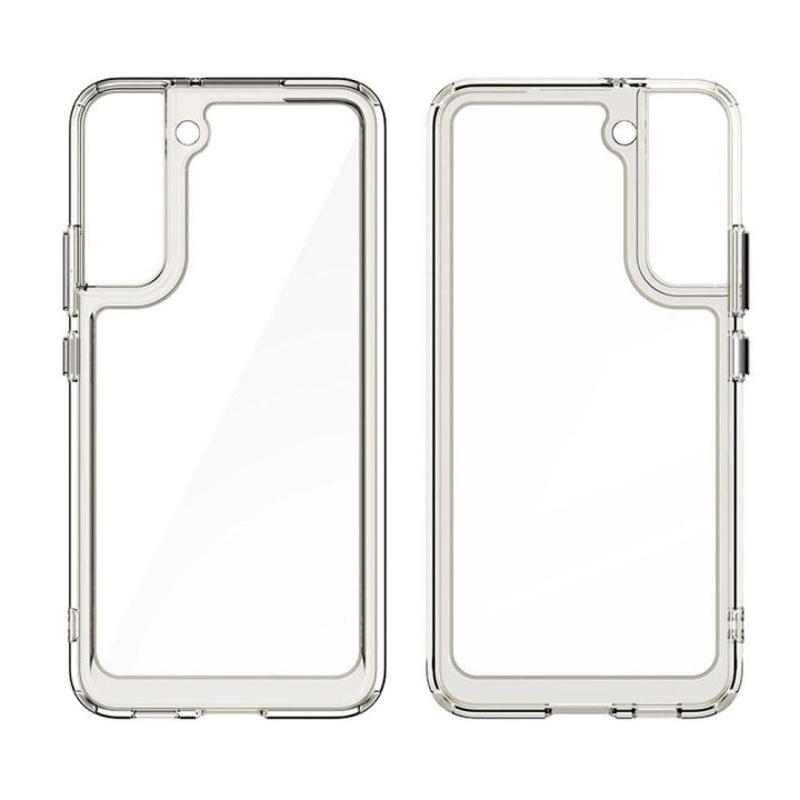Samsung Galaxy S22 + (S22 Plus) kietasis dangtelis su geliniu rėmeliu, raudonas