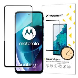 Grūdintas stiklas Full Glue Super Tough Screen Protector Full Coveraged with Frame Case Friendly for Motorola Moto G71 5G black