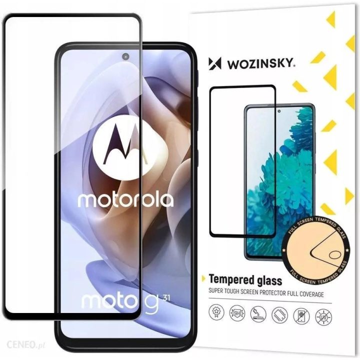 Moto G51 viso ekrano grūdintas stiklas su juodu rėmeliu