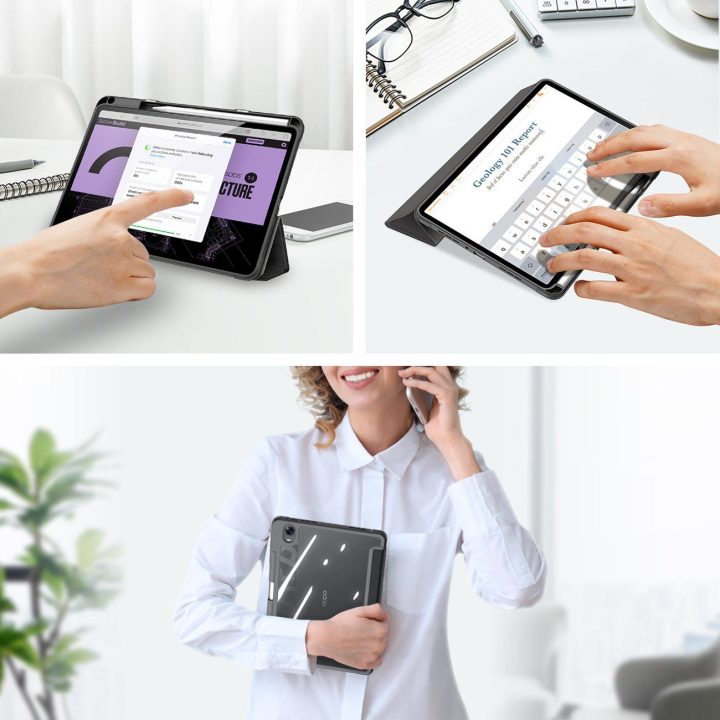 Toby šarvuotas išmanusis dėklas Oppo Pad su plunksnos laikikliu juodas