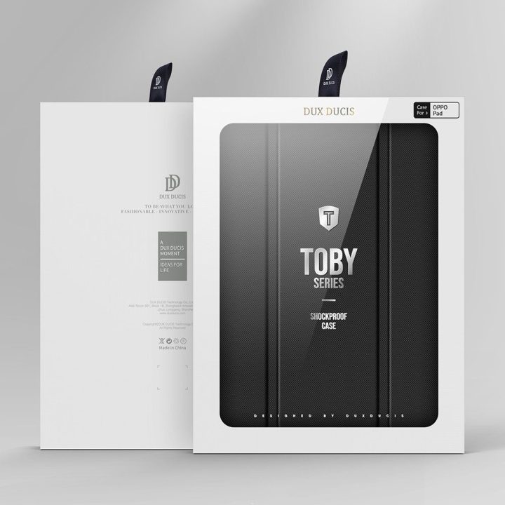 Toby šarvuotas išmanusis dėklas Oppo Pad su plunksnos laikikliu juodas