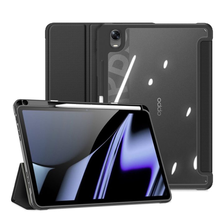 Toby šarvuotas išmanusis dėklas Oppo Pad su plunksnos laikikliu juodas