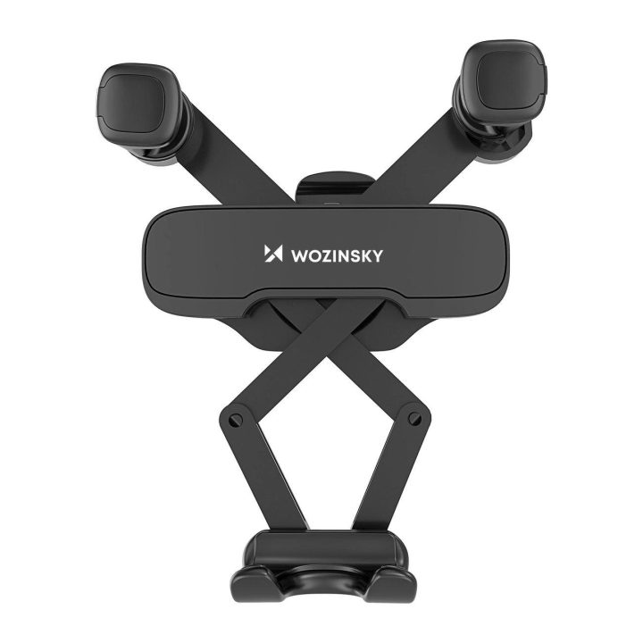 Gravitacinio telefono laikiklis automobilio grotelėms juodas (WCHBK7)