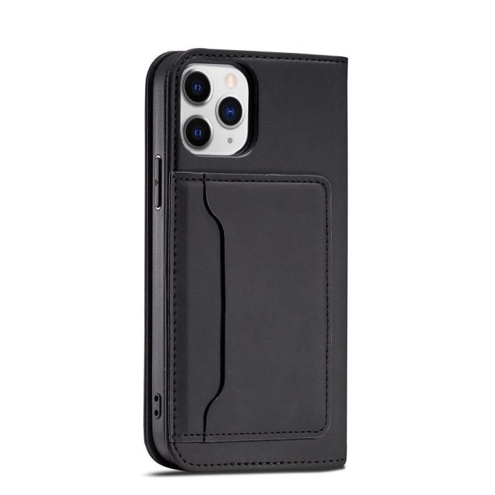 Magnetinis kortelių dėklas iPhone 12 Pro Pouch Card Wallet Card Holder Black