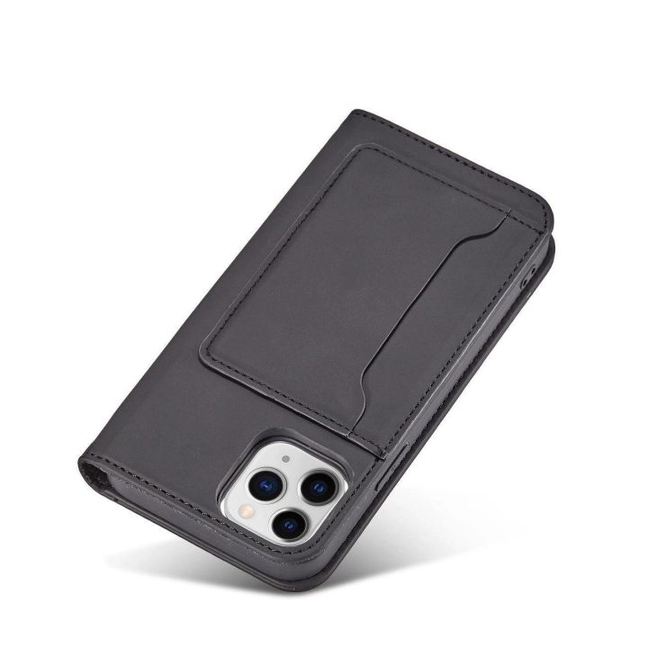 Magnetinis kortelių dėklas iPhone 12 Pro Pouch Card Wallet Card Holder Black