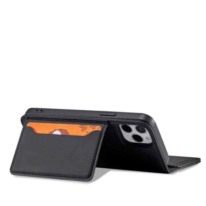 Magnetinis kortelių dėklas iPhone 12 Pro Pouch Card Wallet Card Holder Black