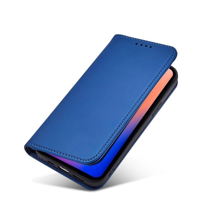 Magnetinis kortelių dėklas iPhone 12 Pro dangtelis kortelė piniginė kortelė kortelė stovas mėlyna