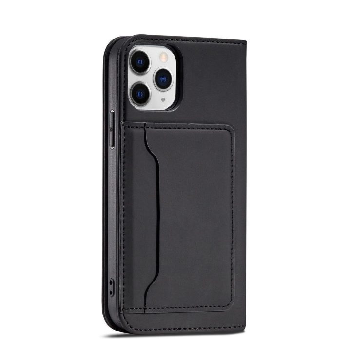 Magnetinis kortelių dėklas iPhone 12 Pro Max Pouch Card Wallet Card Holder Black