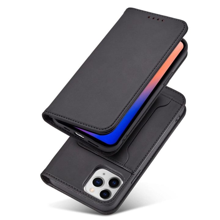 Magnetinis kortelių dėklas iPhone 12 Pro Max Pouch Card Wallet Card Holder Black