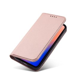 Magnetinis kortelės dėklas iPhone 12 Pro Max dėklas kortelės piniginės kortelės laikiklis Pink