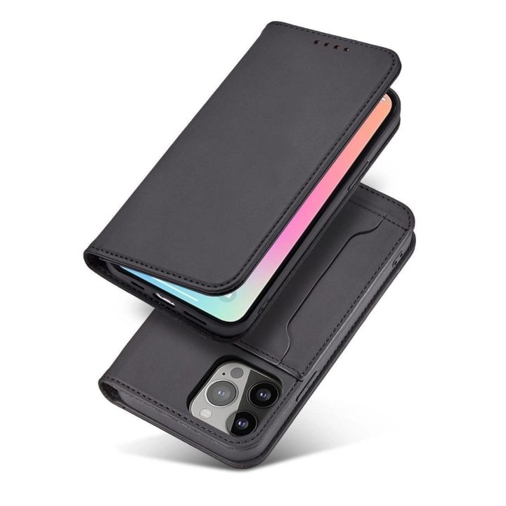 Magnetinis kortelių dėklas iPhone 13 Pro Pouch Card Wallet Card Holder Black
