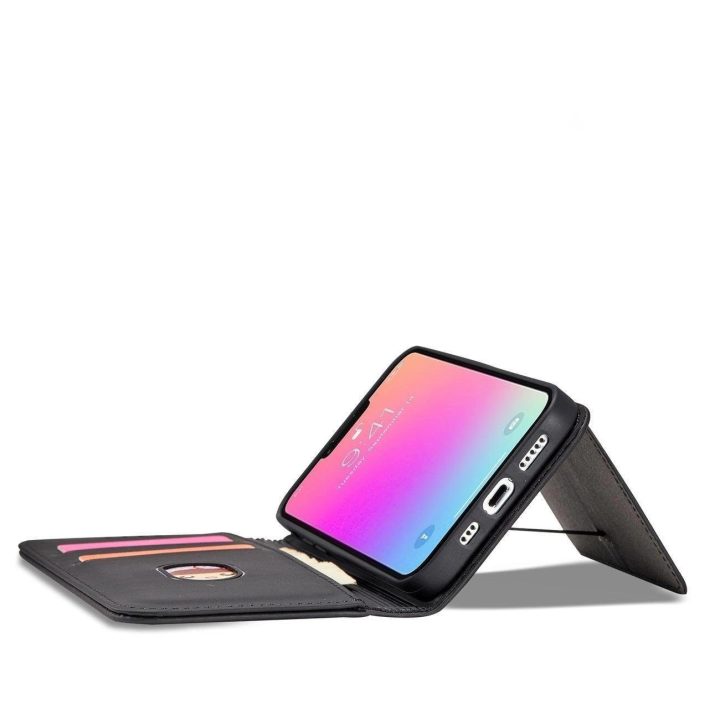 Magnetinis kortelių dėklas iPhone 13 Pro Pouch Card Wallet Card Holder Black