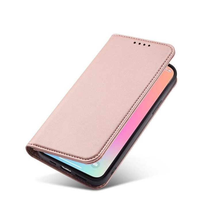 Magnetinis kortelių dėklas iPhone 13 Pro Pouch Card Wallet Card Holder Pink