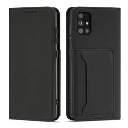 Magnetinis kortelės dėklas Samsung Galaxy A12 5G Pouch Wallet Card Holder Black