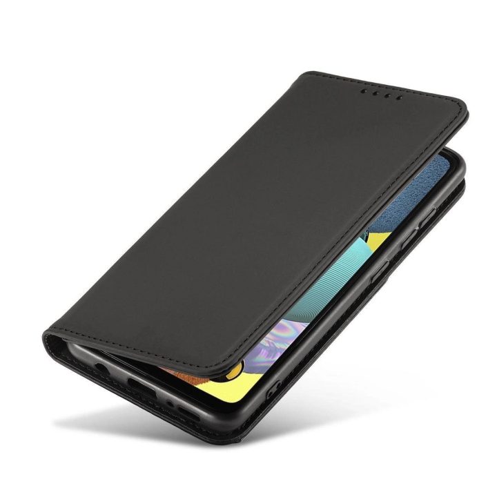 Magnetinis kortelės dėklas Samsung Galaxy A12 5G Pouch Wallet Card Holder Black