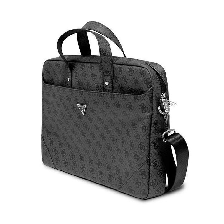 Guess rankinė GUCB15P4TK 16 juoda / juoda Saffiano 4G Trikampis logotipas